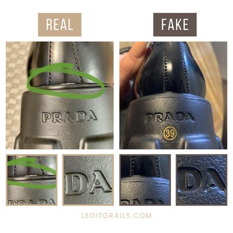 how to tell if my prada shoes are real|genuine prada leather.